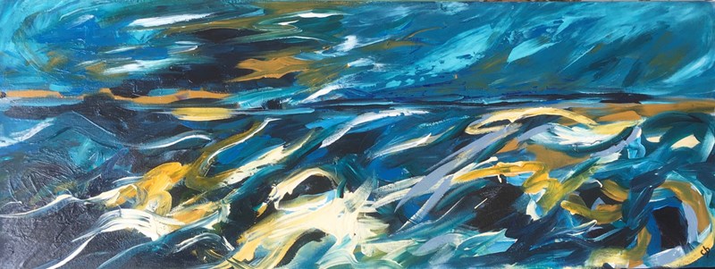 Wave Dance 80x30cm,  £100 SOLD