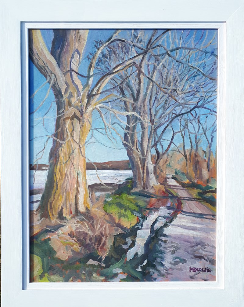 by MARGARET COWIE Snowscene 53x73cm, £90  SOLD