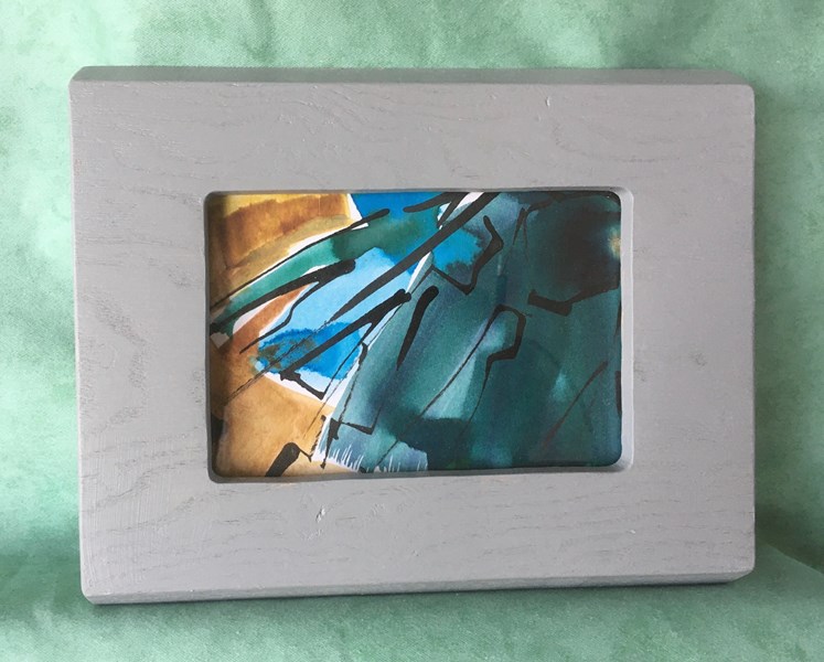 Touch of Blue 20x15cm framed acrylic £15 SOLD