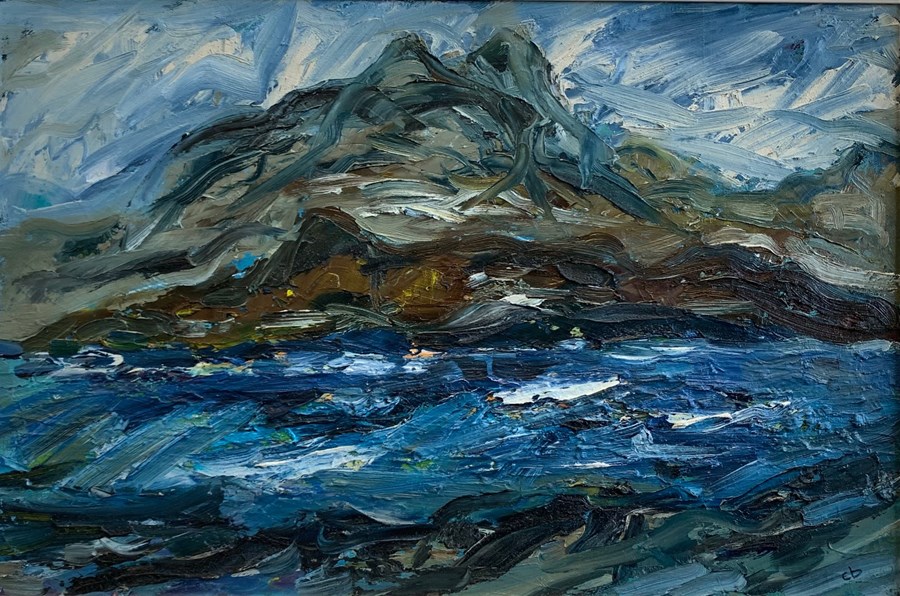 The Road Less Travelled, oil/cold wax, 70x50cm. £750 from studio