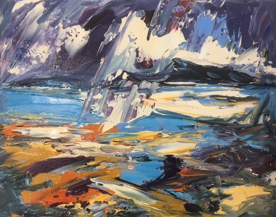 Sudden Storm, Tianavaig 47x39cm, available Aberfeldy Gallery