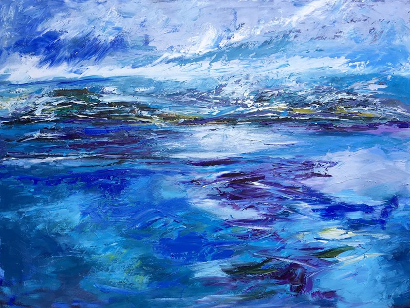 Toward Raasay 123x91cm, unframed deep canvas. Hatton House, Dunkeld