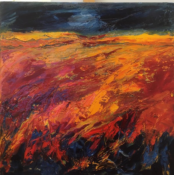 Red Field 80 x 80 cm available