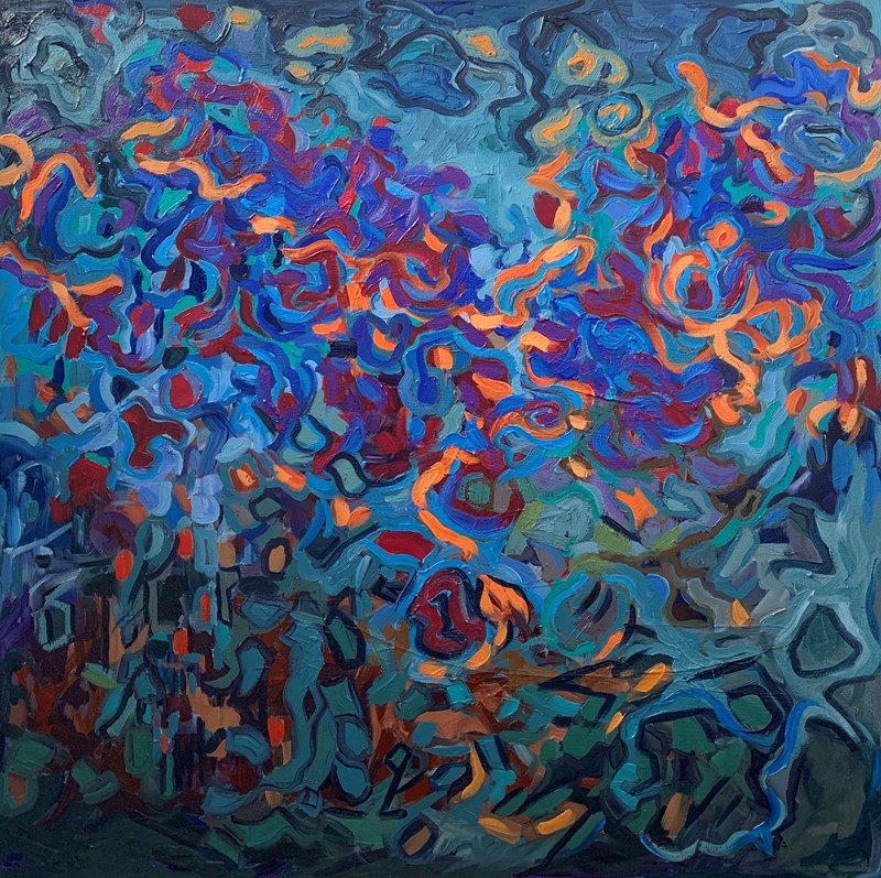 Modulation 87x87cm, oil £850 from studio