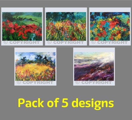 NATURE'S PALETTE Set of 5 cards