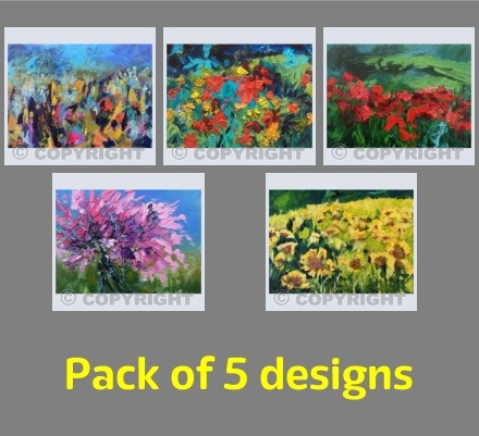 SUMMER COLOURS Set of 5 cards