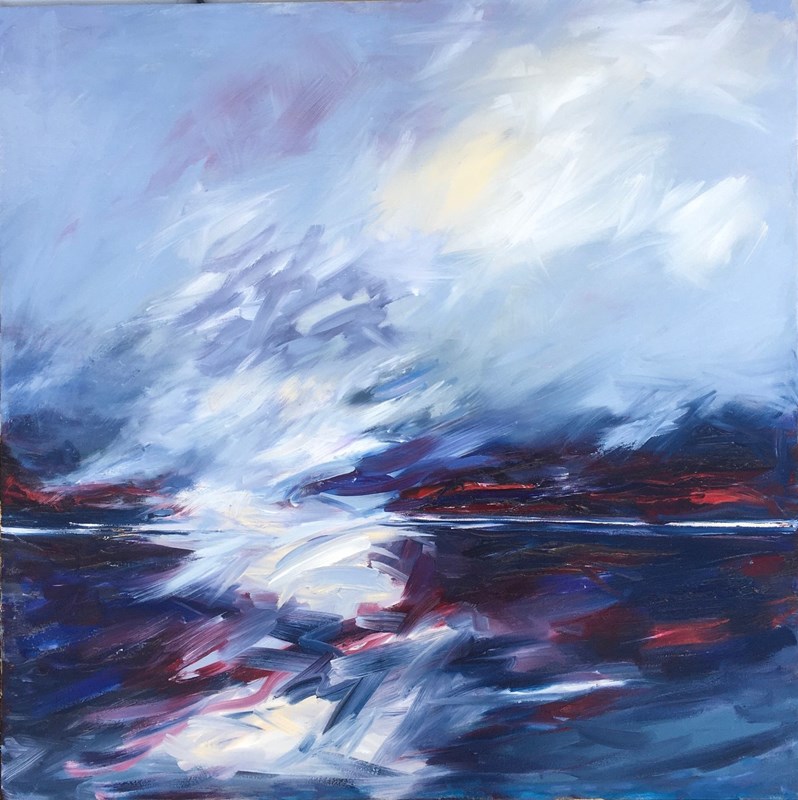 Across the Wine Dark Sea 97x97cm, available at Coul House Hotel, Contin