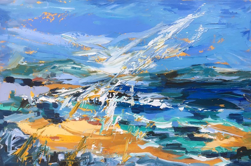 Blustery Morning, Skye 73x53cm Strathpeffer Art Fair Nov 21