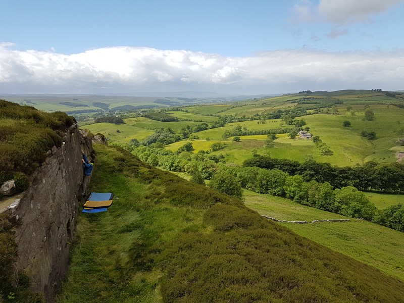 Using the DMM Highball whilst bouldering in Northumberland