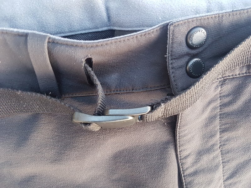 Mountain Equipment Ibex Pant - waist belt detail