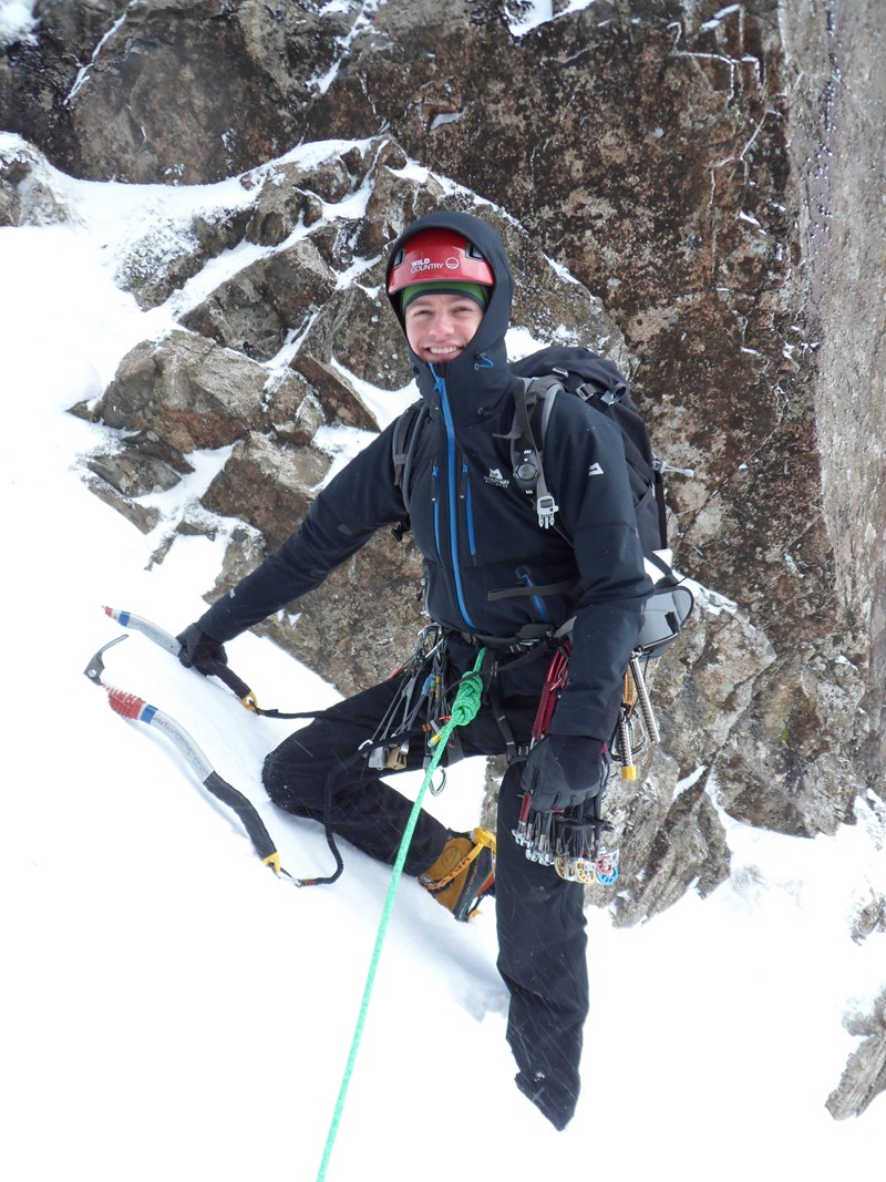 Using the Mountain Equipment Shield Jacket whilst winter climbing in the Lake District