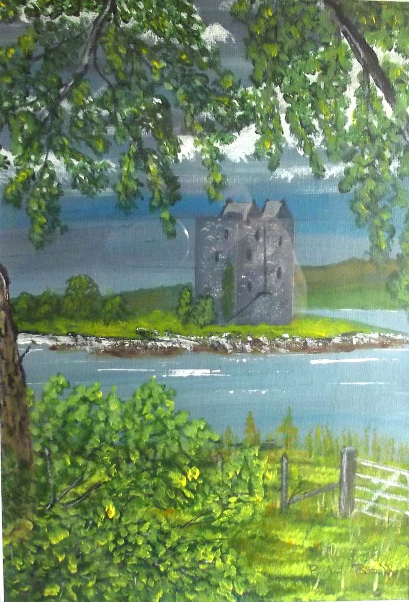 Pastel: Castle Stalker, Appin, Argyll 