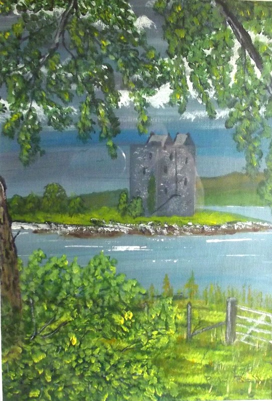 Pastel: Castle Stalker, Appin, Argyll 