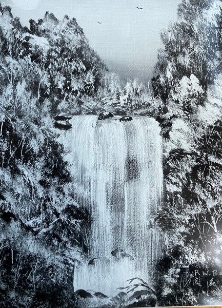 Waterfall Black and White