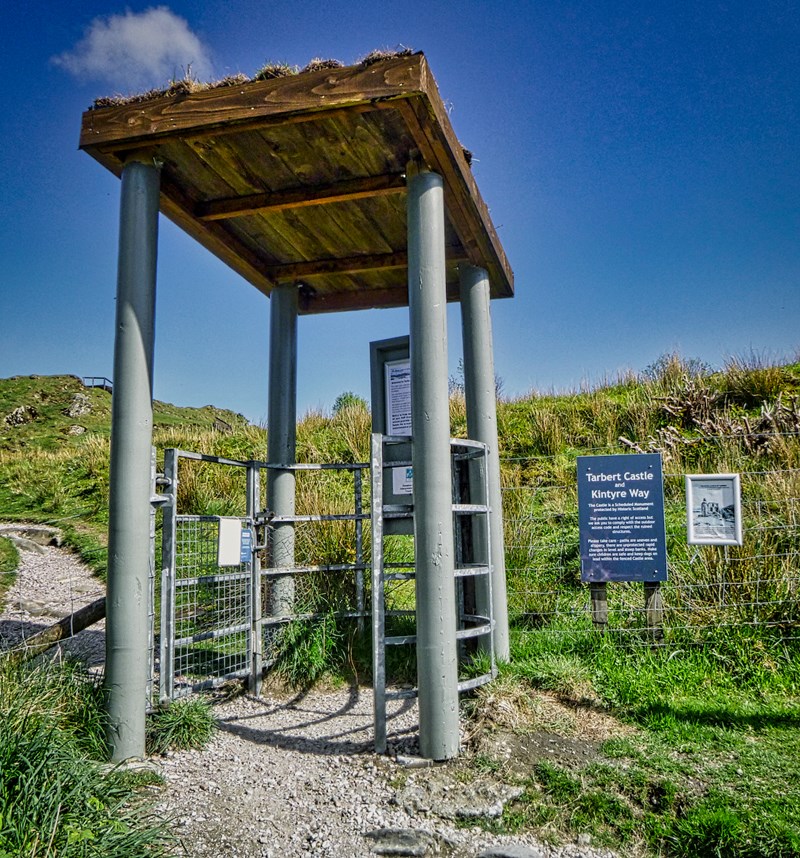 The distinctive welcome portal, on the path from Harbour Street