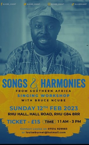 African Singing Workshop 12th Feb Rhu Hall