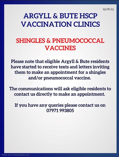 Shingles and Pneumococcal Vaccine Clinics